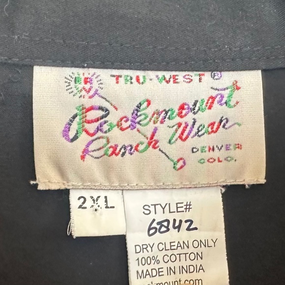 Men's Vintage Western Shirt Collection: Rockmount Boots and Cactus Black - Picture 4 of 4